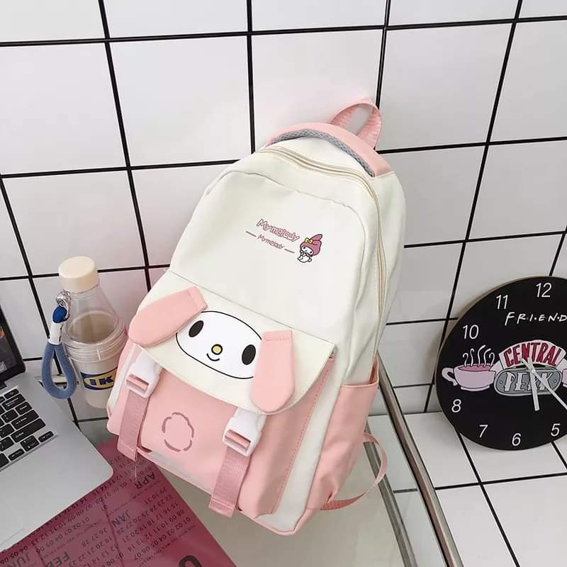 b097, Sanrio Kuromi Cinnamon mymelody backpack  Large capacity, waterproof, fashion, for women, students