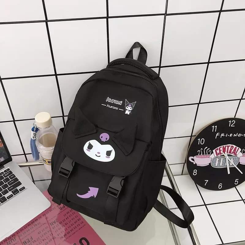 b097, Sanrio Kuromi Cinnamon mymelody backpack  Large capacity, waterproof, fashion, for women, students