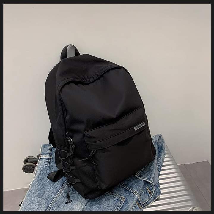 B066, Backpack men's simple travel nylon backpack computer bag women's casual junior high school and high school college student school bag