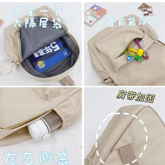 B067, High-looking school bag for women, ins forest style, versatile student, Korean version, junior high school student, high school simple large-capacity backpack for women