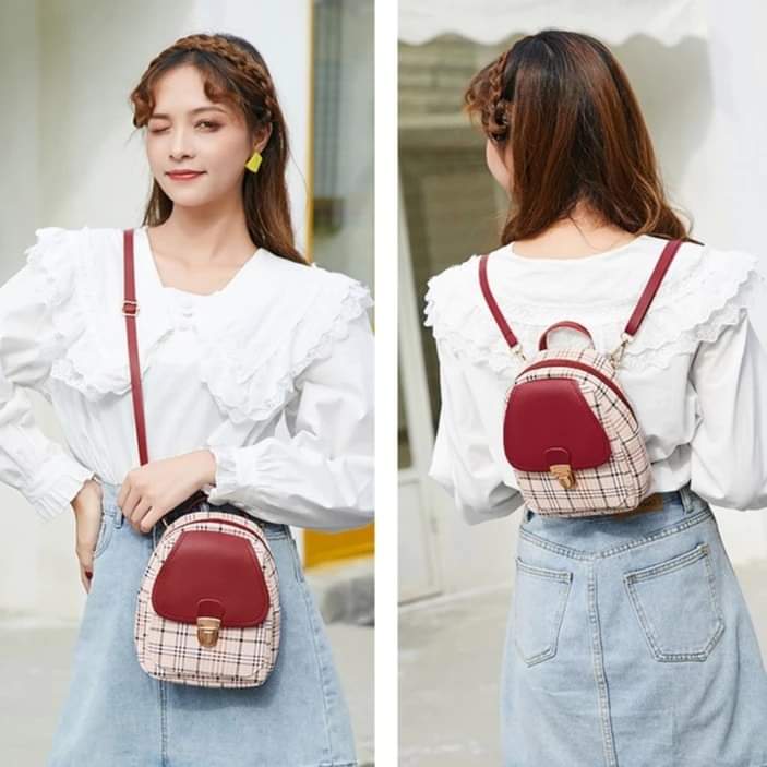 w001, Shoulder bag Korean fashion backpack You can put your mobile phone in things.