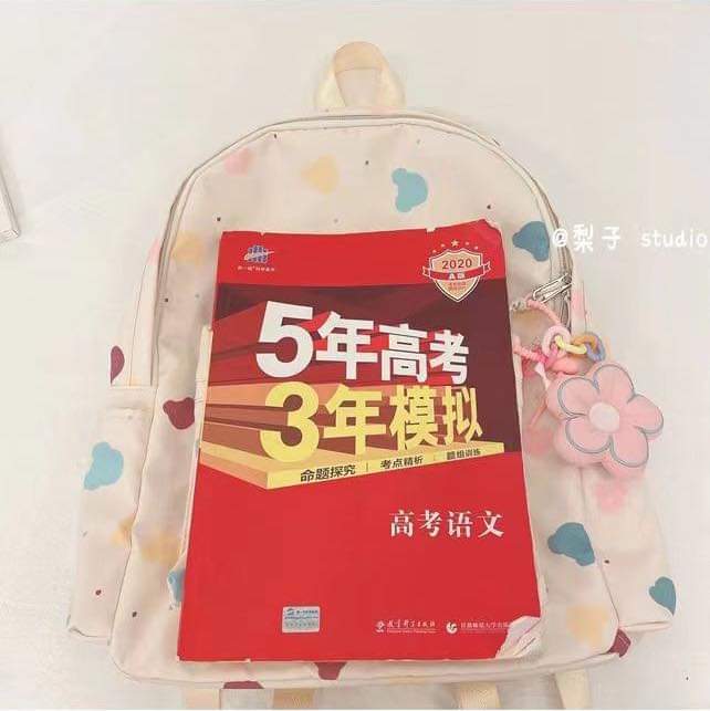 B082, Korean ins cute cartoon print backpack Harajuku ulzzang Japanese versatile soft girl school bag girl backpack