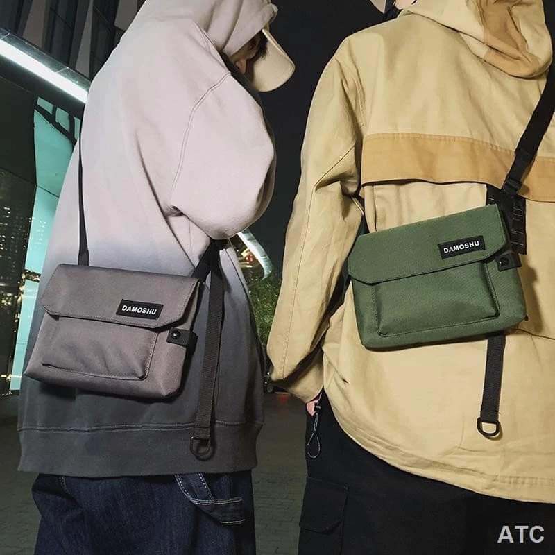 m008,Shoulder bag  Korean student shoulder bag, men's shoulder bag, brand name bag, Japanese tide brand
