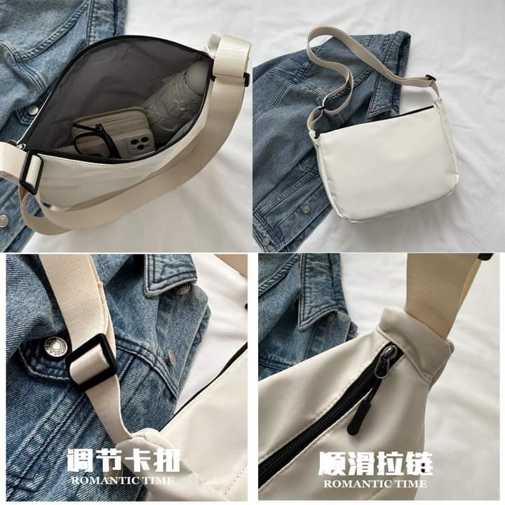 M088, Niche design bag for women 2024 summer new fashion versatile nylon cloth shoulder armpit bag hand small bag