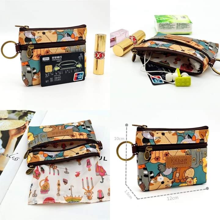 W062, 2024 New Printed Coated Cartoon Coin Purse Anti-fouling and Waterproof Lipstick Coin Storage Bag for Women
Size: 12* 10cm