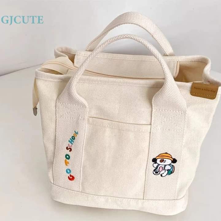 c057, handbag, shopping bag, canvas, plain color for women