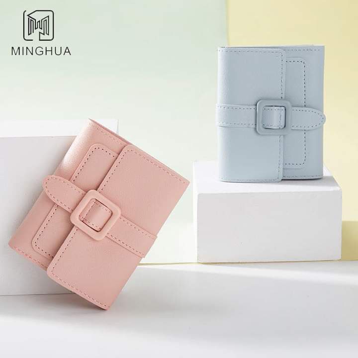 W083, New style women's wallet short solid color card holder spring women's high-end