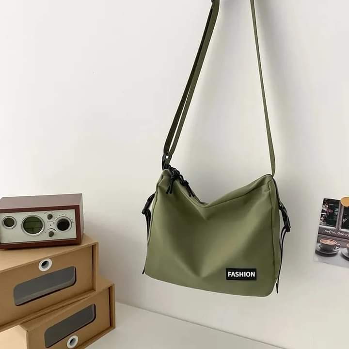 m048, Shoulder bag, canvas, plain color, Japanese style, for men