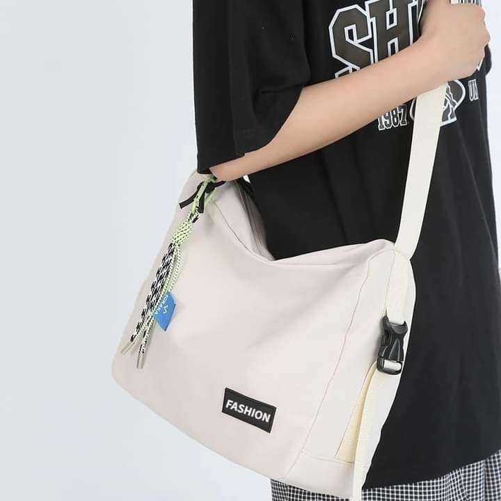 m048, Shoulder bag, canvas, plain color, Japanese style, for men