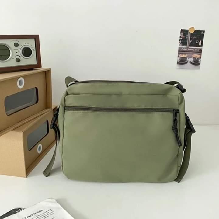 m048, Shoulder bag, canvas, plain color, Japanese style, for men