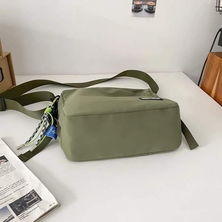 m048, Shoulder bag, canvas, plain color, Japanese style, for men