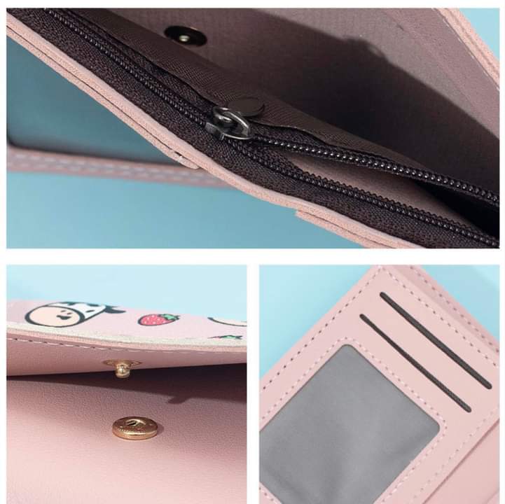 W010, The new multi-card position short small coin purse ladies mini wallet 30% off wallet Japanese and Korean version of cow card bag women