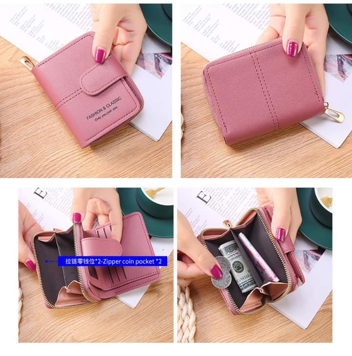 W026 Purse Ladies 2022 Korean Version Short Korean Version Mini Small Wallet Ladies Zipper Cute Coin Purse Wallet