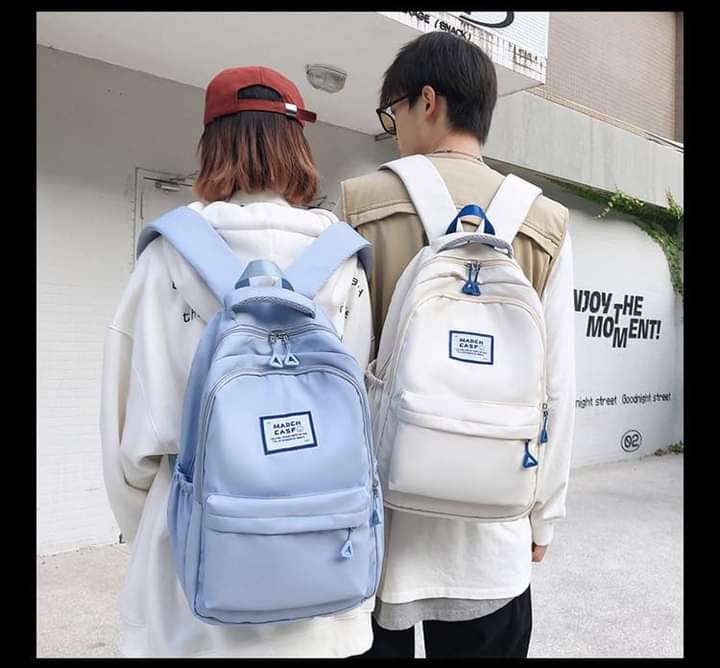 B013, Best-selling student backpack Korean style fashion solid color Kusaka junior high school school bag large-capacity computer backpack