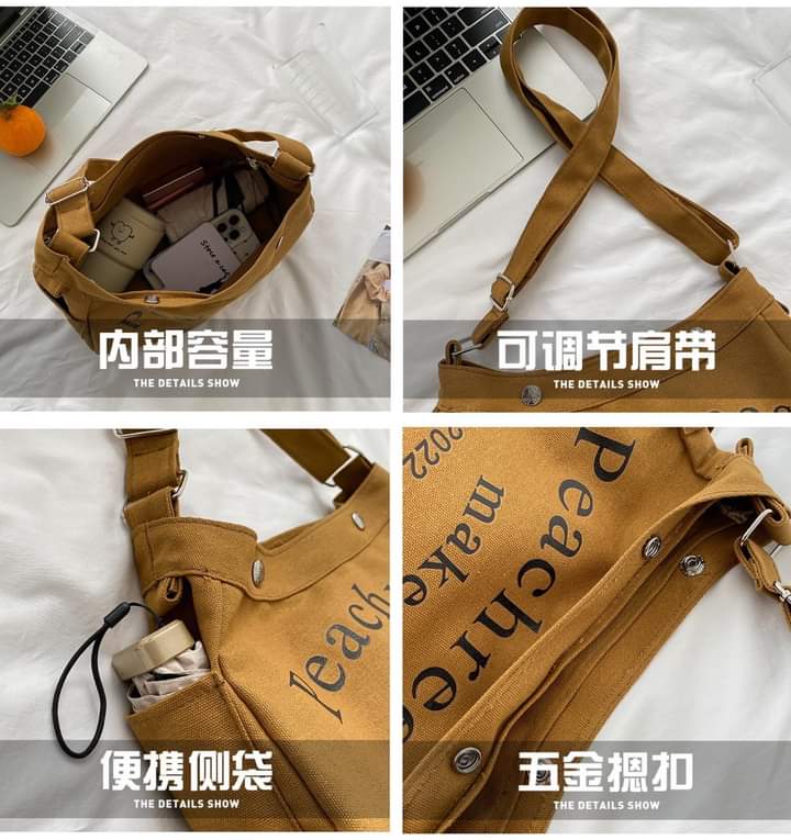 M081, Fashion Retro Alphabet Tote Bag Female 2023 Trend Western Style Shoulder Bag Large Capacity Texture Versatile Commuter Bag