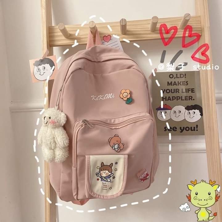 b029, Japanese and Korean style harajuku backpack cute waterproof school backpack