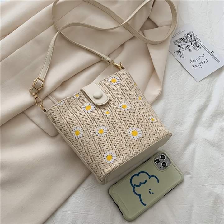 a007, Fashion shoulder bag, adjustable strap, floral pattern
