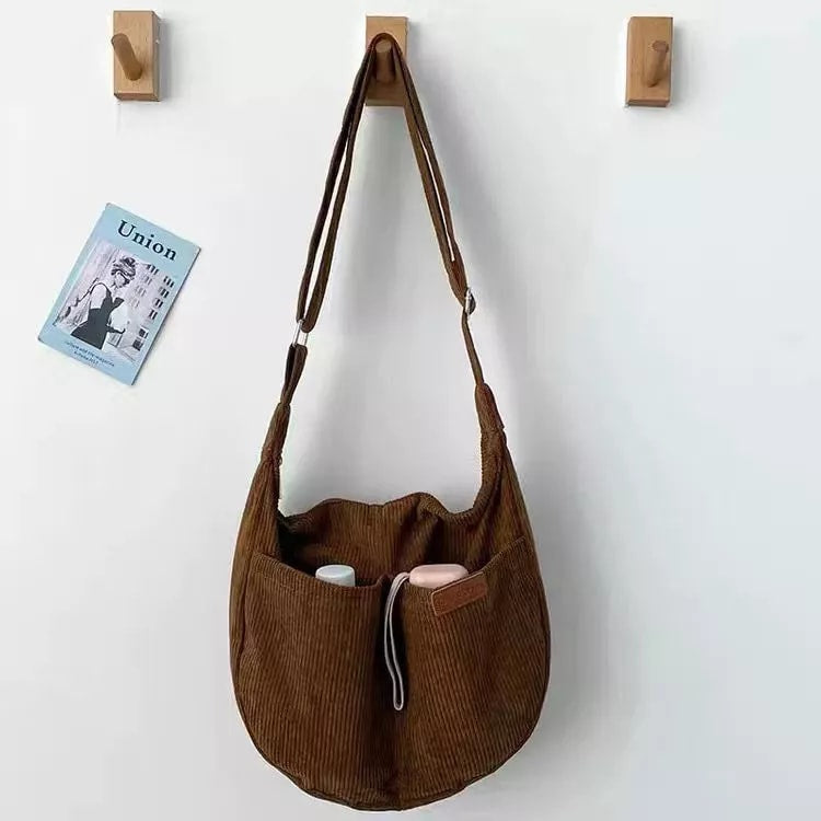 m030,Corduroy shoulder bag, small size, can hold a lot of things, simple style, summer fashion for girl