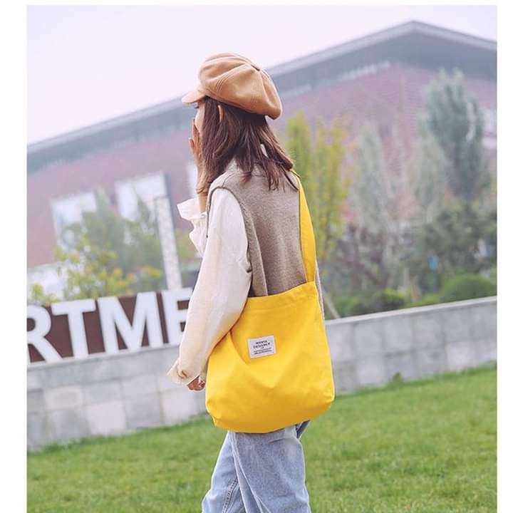 M062, New style canvas women's bag large bag Korean style letter shoulder class bag portable large-capacity canvas bag