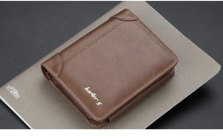 Mw003, Wallet men's short European and American multi-card slots three-fold zipper coin purse fashion thin card bag men