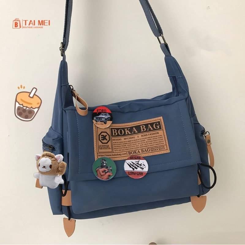 m040, shoulder bag Messenger style, loose fit, can hold a lot of items, Japanese and Korean retro style