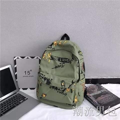 b003, QaQ backpack, fashion trend, bag, male student, junior high school student, ins tide cool