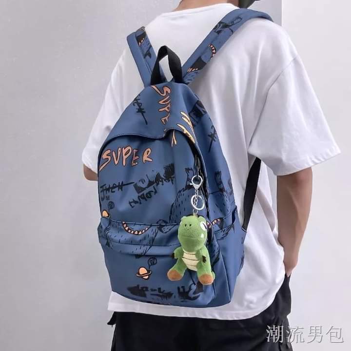 b003, QaQ backpack, fashion trend, bag, male student, junior high school student, ins tide cool