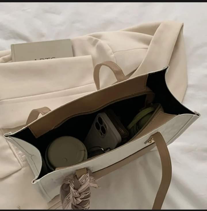 c026, David&Bella Bag Women's bag Contrasting color shoulder casual large-capacity fashion simple tote bag