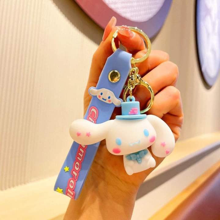 D006, Kulomi key chain cinnamon dog doll cartoon school bag pendant Melody key chain silicone pendant