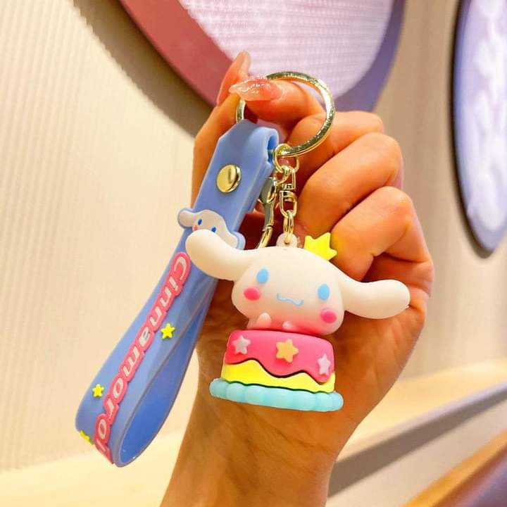 D006, Kulomi key chain cinnamon dog doll cartoon school bag pendant Melody key chain silicone pendant