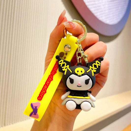 D006, Kulomi key chain cinnamon dog doll cartoon school bag pendant Melody key chain silicone pendant