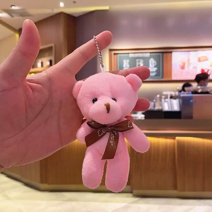 D008, Soft cute blush bear pendant cute bear baby teddy bear plush doll doll bag accessories key chain