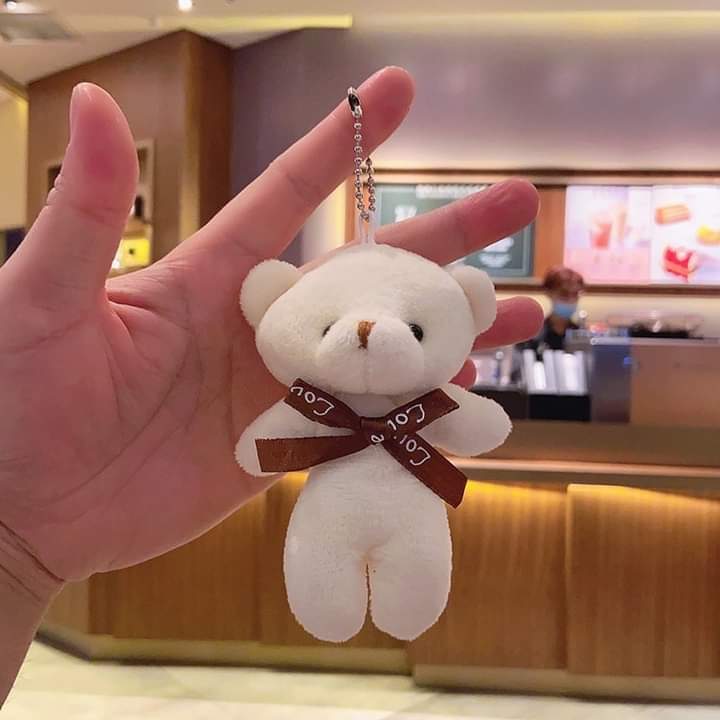 D008, Soft cute blush bear pendant cute bear baby teddy bear plush doll doll bag accessories key chain