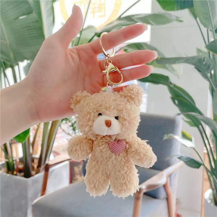 D008, Soft cute blush bear pendant cute bear baby teddy bear plush doll doll bag accessories key chain