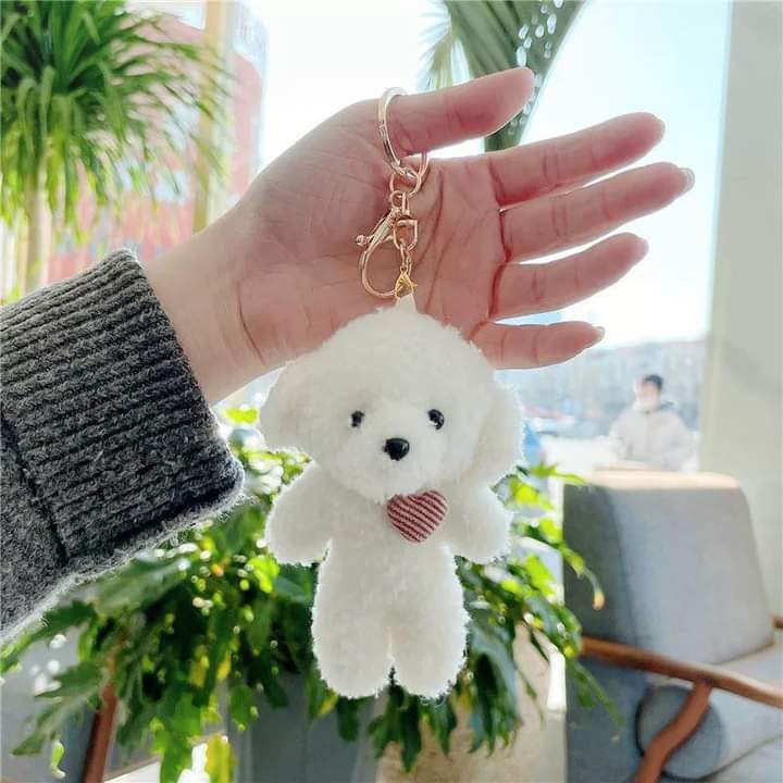 D008, Soft cute blush bear pendant cute bear baby teddy bear plush doll doll bag accessories key chain