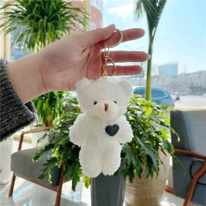 D008, Soft cute blush bear pendant cute bear baby teddy bear plush doll doll bag accessories key chain