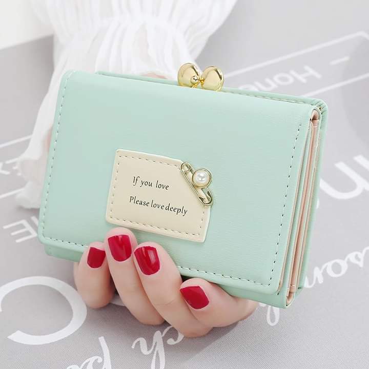 W088, 2023 New Ladies Small Wallet Simple Female Short Student Korean Version Cute Multifunctional Mini Card Holder Coin Purse