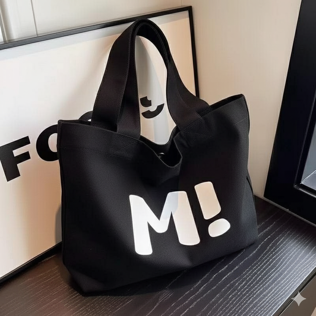 c087, canvas bag women's large capacity sturdy supermarket shopping bag simple and versatile 2025 new single shoulder handbag tote bag