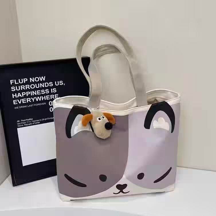 C66, ကင်းဗတ်အိတ် အမျိုးသမီး ပခုံးတစ်ဖက်တည်း ကိုရီးယားစတိုင် ရိုးရှင်းသော retro လက်ကိုင်အိတ် ကြီးမားသောစွမ်းရည်ရှိသော လက်ကိုင်အိတ်