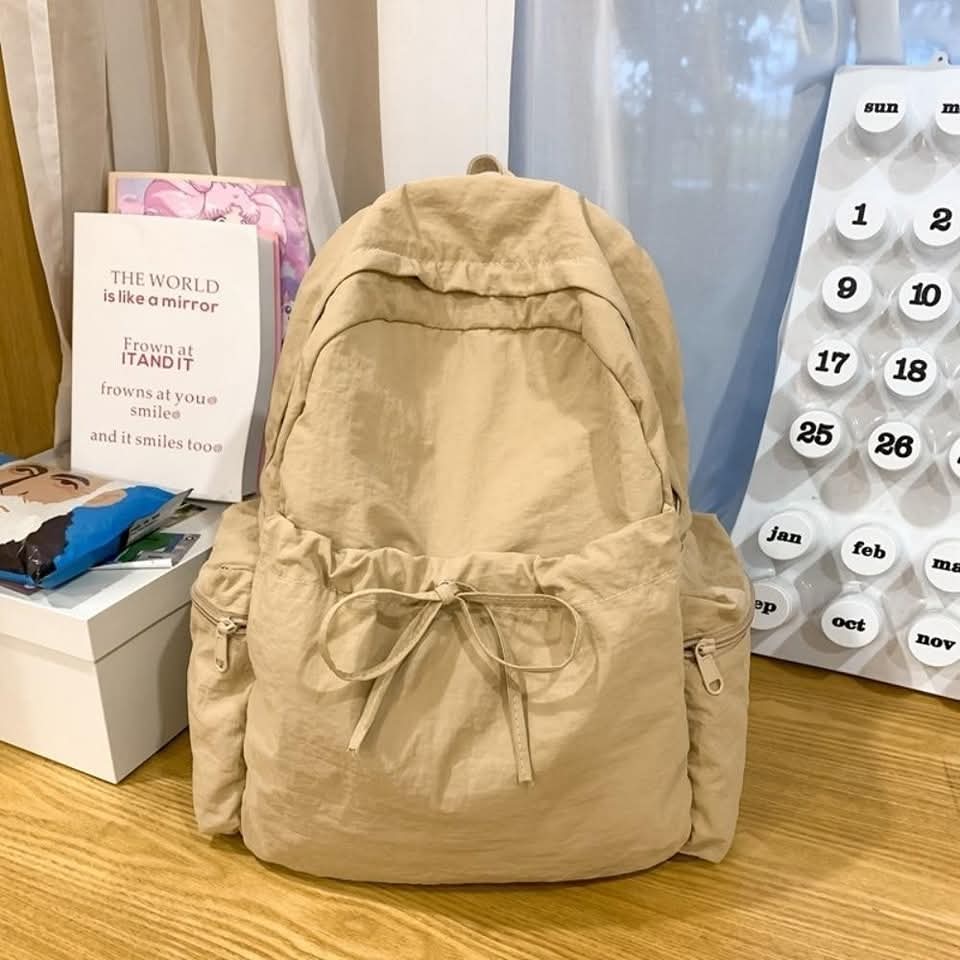 b59, High-end Nylon Backpack Travel College Student Light Casual Backpack Large Capacity