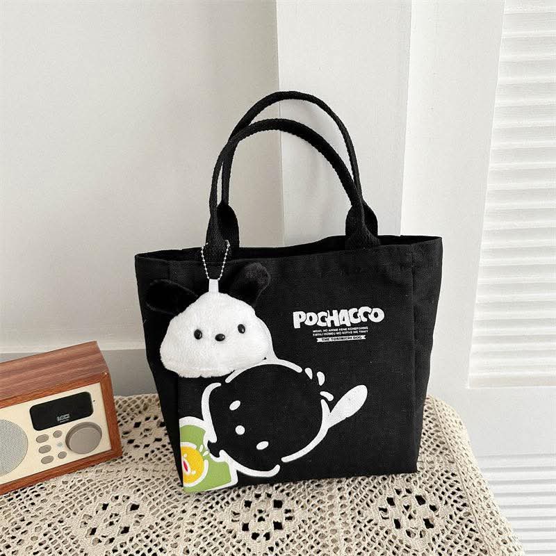 C86, Canvas bag female ins2025 new simple commuter lunch box lunch bag niche fashion mini handbag small cloth bag
