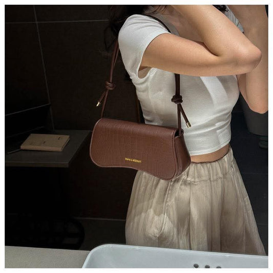 a64, ins niche textured underarm bag နွေရာသီအစိုင်အခဲအရောင် PU အိတ်