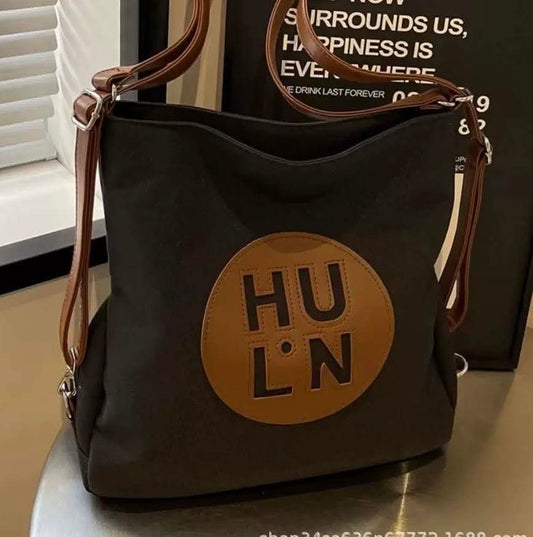 M96, Canvas bag women's 2025 new large capacity multi-purpose backpack student class single shoulder tote bag single shoulder canvas