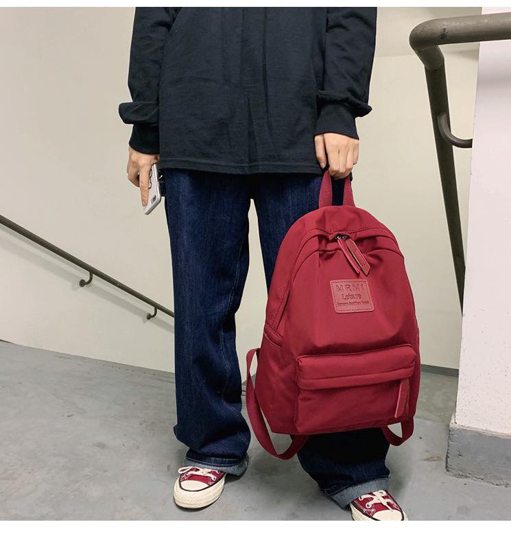 b069, Backpack female ins Korean version of junior high school student schoolbag female large-capacity fashion trendy travel backpack