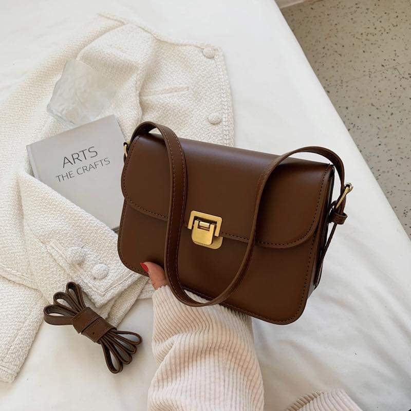 A021, Temperament Ladies Bag Female 2022 New Trendy Fashion Simple Messenger Bag Retro Western Style One Shoulder Small Square Bag
