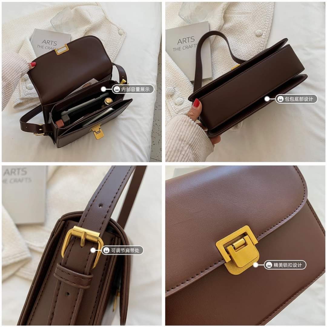 A021, Temperament Ladies Bag Female 2022 New Trendy Fashion Simple Messenger Bag Retro Western Style One Shoulder Small Square Bag