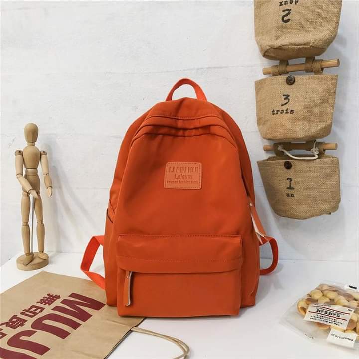 B086 orange backpack unisex