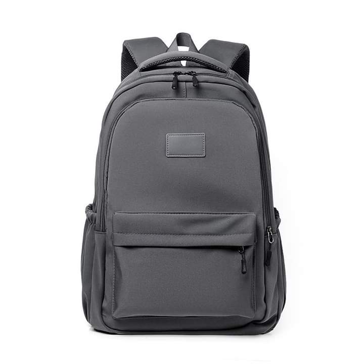 B091, tough solid color simple men's and women's backpack bag large-capacity junior high school students Korean backpack casual bag