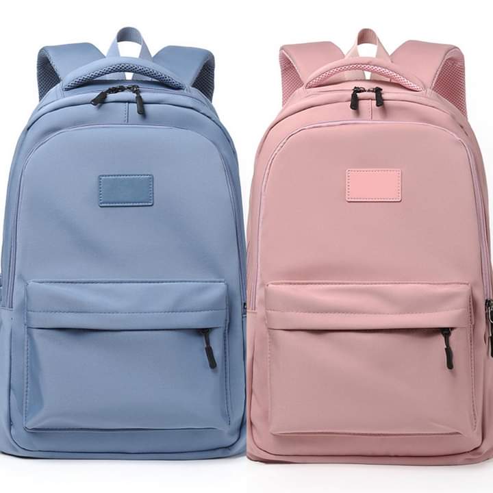 B091, tough solid color simple men's and women's backpack bag large-capacity junior high school students Korean backpack casual bag